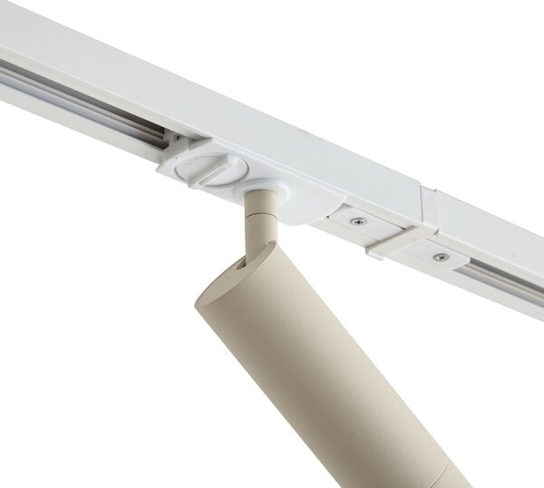 Nowoczesny system oświetlenia szynowego z 3 reflektorami, biały z beżowym, 1-fazowy GU10 35mm - Iconic Jeana Luxe