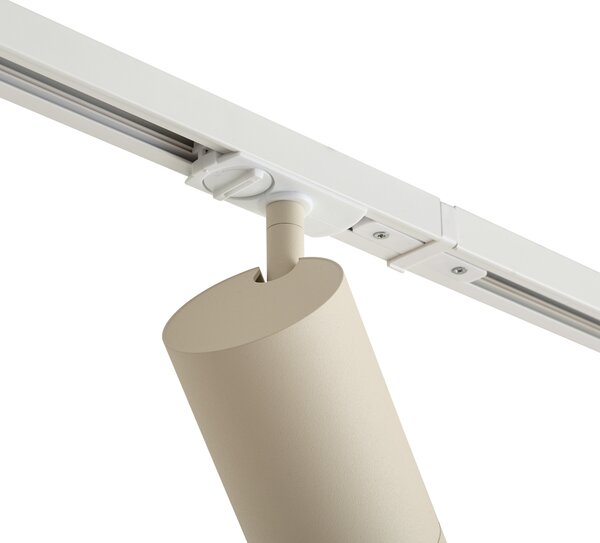 Nowoczesny system szynowy z 3 reflektorami biało-beżowymi 1-fazowy GU10 70mm - Iconic Jeana Luxe