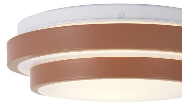 Nowoczesna lampa sufitowa Sienna z białym kloszem 25 cm IP44 - Walden