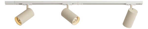 Nowoczesny system szynowy z 3 reflektorami biało-beżowymi 1-fazowy GU10 70mm - Iconic Jeana Luxe