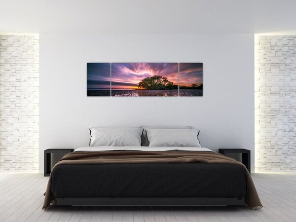 Obraz drzewa na plaży (170x50 cm)