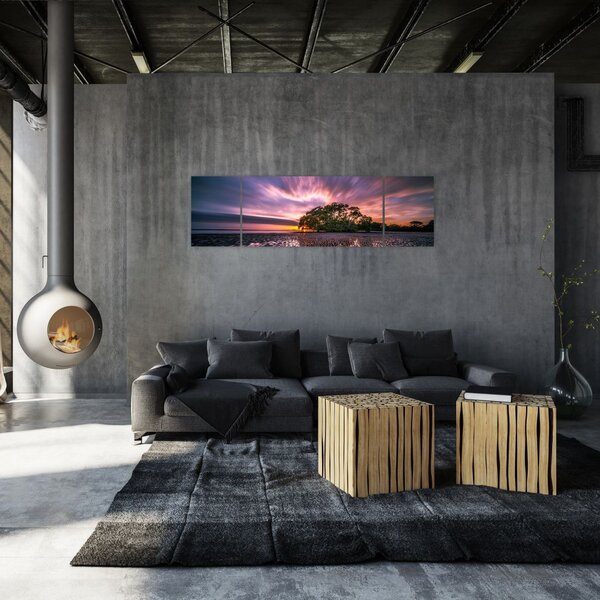 Obraz drzewa na plaży (170x50 cm)