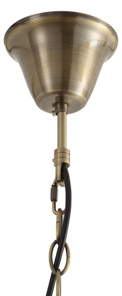 Klasyczna lampa wisząca brązowa z opalowym szkłem 5-punktowa - Katarina