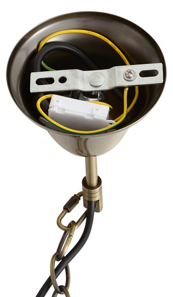 Klasyczna lampa wisząca brązowa z opalowym szkłem 5-punktowa - Katarina