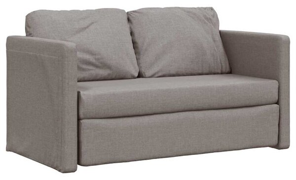 Sofa podÅogowa 2-w-1, kolor taupe, 112x174x55 cm, tkanina