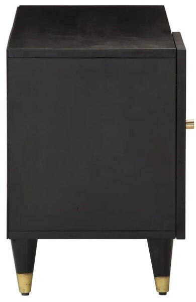 Czarna drewniana szafka RTV K5-E25