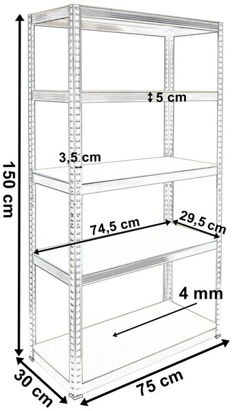 Stalowy Regał Do Piwnicy A4-Z31