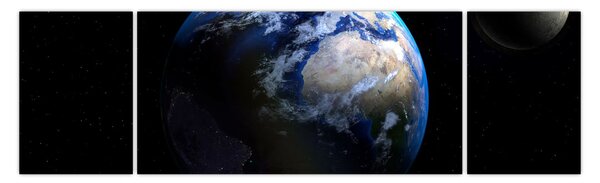 Obraz Ziemi i Księżyca (170x50 cm)