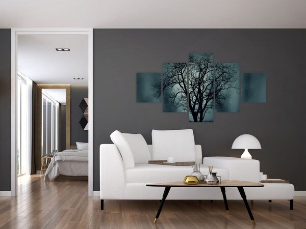 Obraz drzewa podczas zaćmienia (125x70 cm)