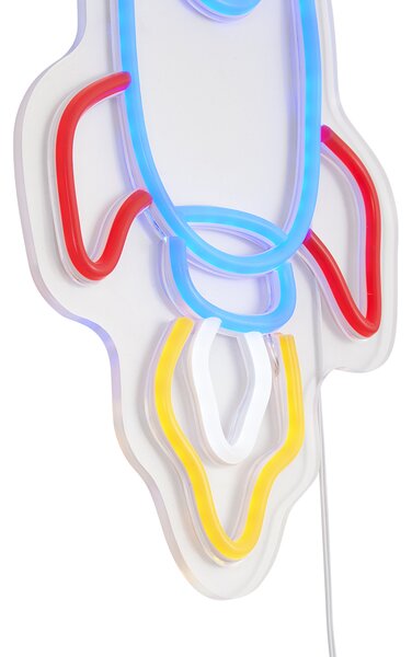 Neonowa lampa ścienna wielokolorowa z LED - Rocket