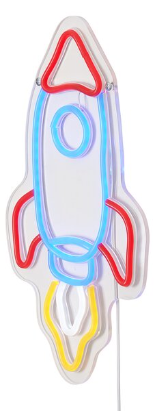 Neonowa lampa ścienna wielokolorowa z LED - Rocket