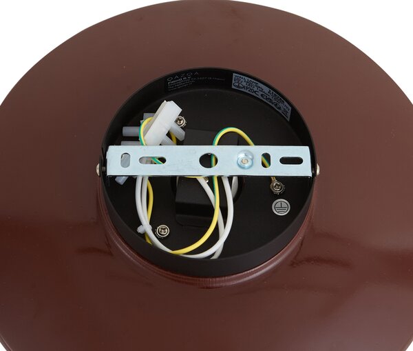 Lampa sufitowa retro brązowa z opalowym szkłem - Lila
