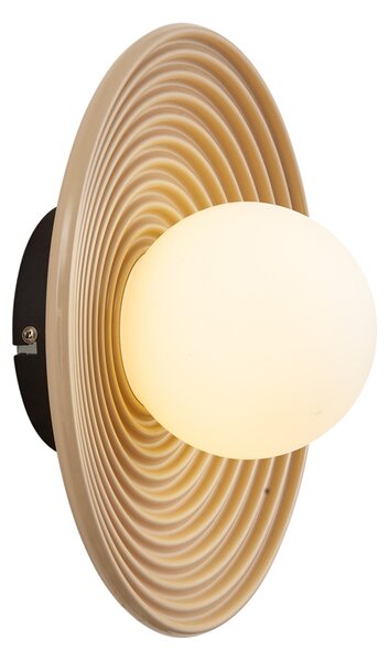 Retro Lampa Sufitowa Beżowa ze Szkłem Opalowym - Lila