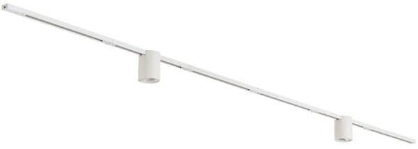Nowoczesny system szynowy biały z 2 reflektorami 1-fazowymi - Iconic Rondoo Up