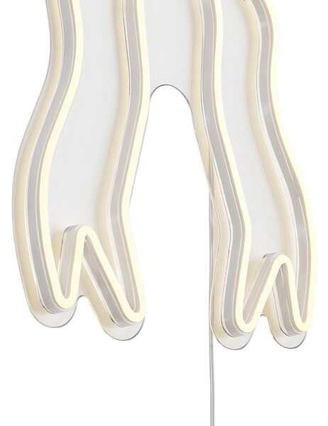 Neonowa lampa ścienna ciepła biel z LED - Bow