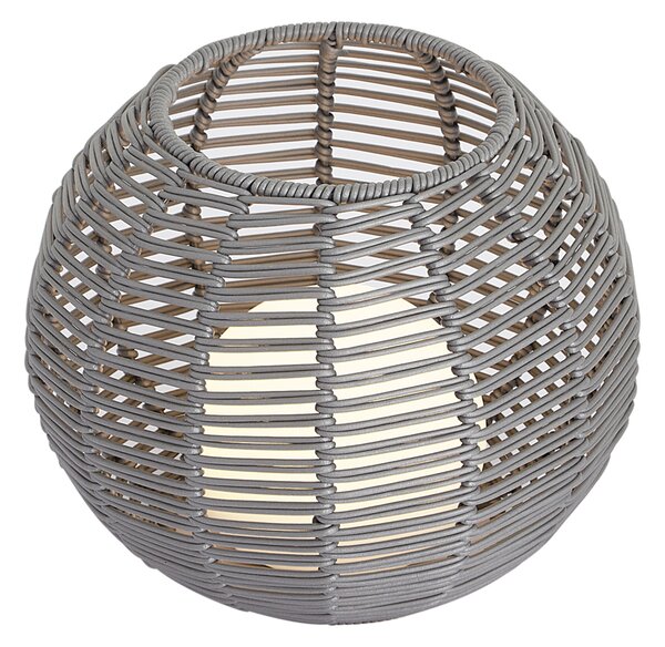 Zewnętrzna lampa stołowa ciemnoszara 25 cm z możliwością ładowania LED przez USB-C IP44 - Oli