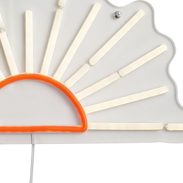 Neonowa lampa ścienna ciepła biel z pomarańczowym, w zestawie LED - Sunset