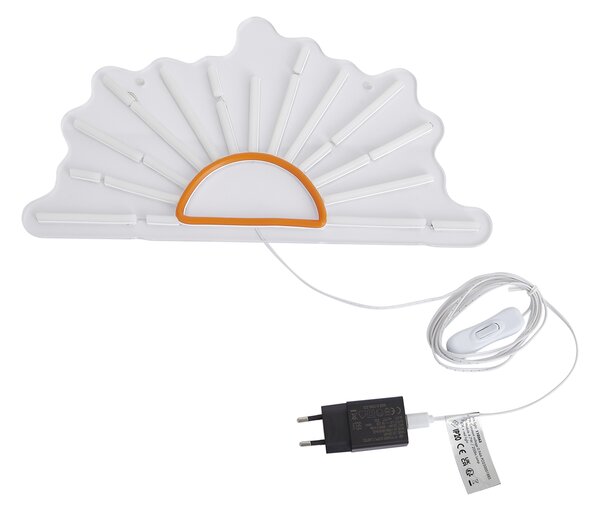 Neonowa lampa ścienna ciepła biel z pomarańczowym, w zestawie LED - Sunset