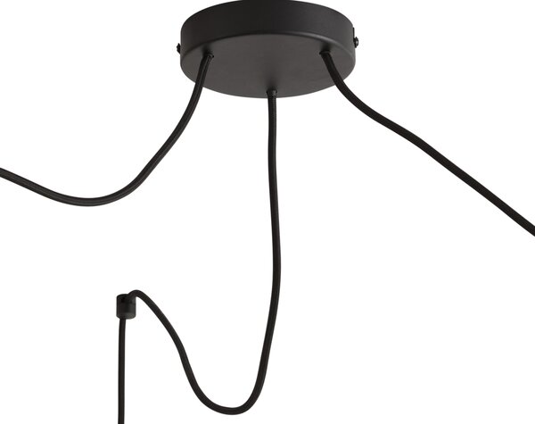 Retro Lampa Wisząca Czerwona z Czarnymi 3-punktami Światła - Monti