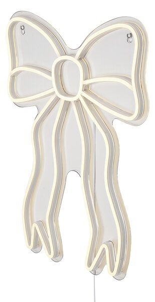 Neonowa lampa ścienna ciepła biel z LED - Bow
