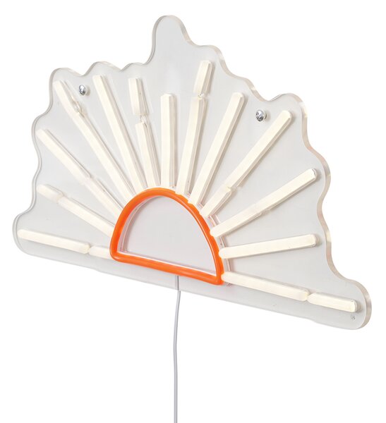 Neonowa lampa ścienna ciepła biel z pomarańczowym, w zestawie LED - Sunset
