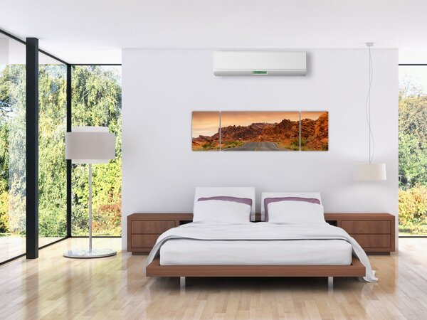 Obraz drogi i skał (170x50 cm)