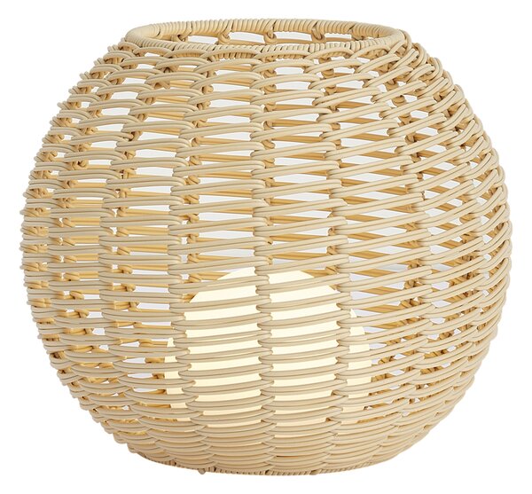 Lampa stołowa zewnętrzna beżowa 30 cm z diodą LED akumulatorowa z USB-C IP44 - Oli