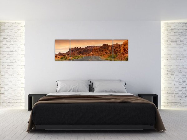 Obraz drogi i skał (170x50 cm)