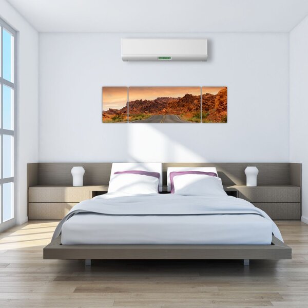 Obraz drogi i skał (170x50 cm)