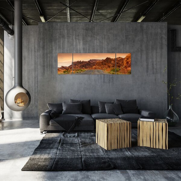 Obraz drogi i skał (170x50 cm)