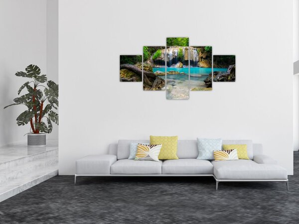 Obraz wodospadów (125x70 cm)