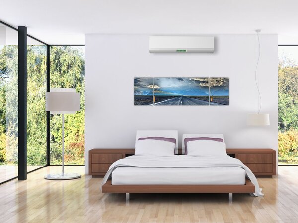 Obraz drogi podczas burzy (170x50 cm)