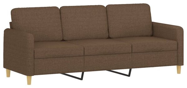 Sofa 3-osobowa, brÄ zowa, 180 cm, tapicerowana tkaninÄ