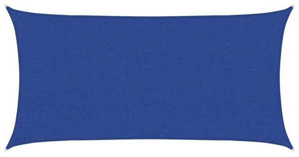 Żagiel przeciwsłoneczny, 160 g/m², niebieski, 2,5x5 m, hdpe