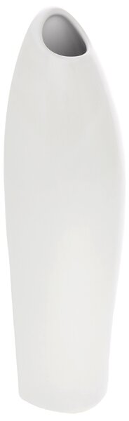 Wazon ceramiczny Tonja, biały, 11 x 35 x 9 cm