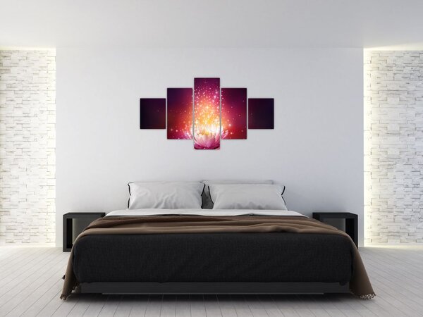 Obraz kwiatu lotosu (125x70 cm)