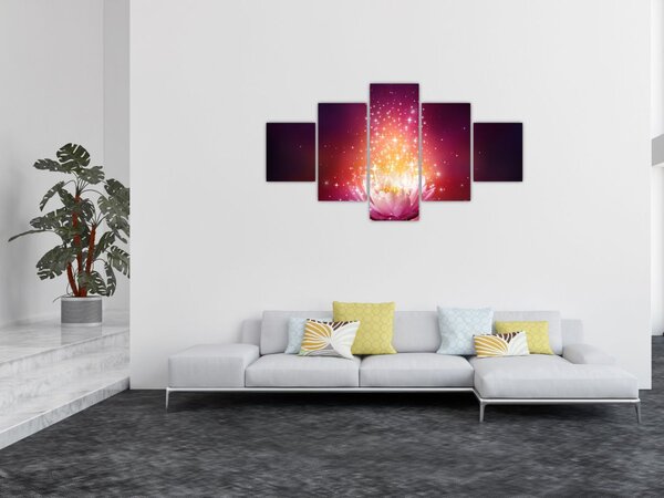 Obraz kwiatu lotosu (125x70 cm)