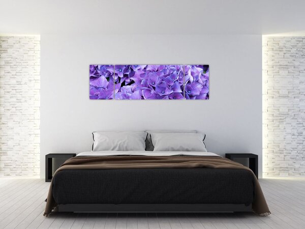 Obraz fioletowych kwiatów (170x50 cm)