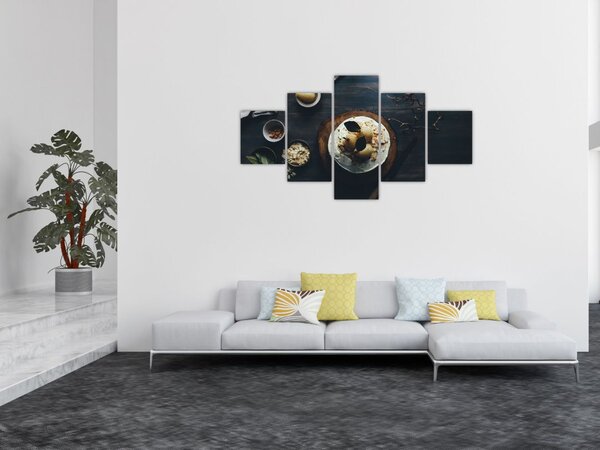 Obraz deseru na stole (125x70 cm)