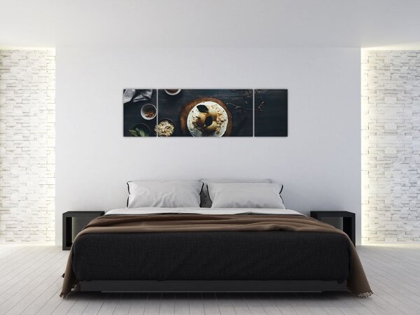 Obraz deseru na stole (170x50 cm)