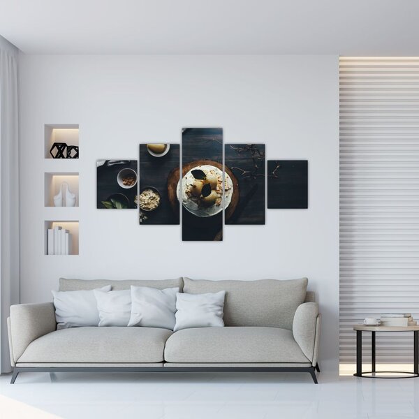 Obraz deseru na stole (125x70 cm)