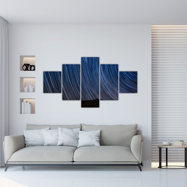 Obraz nocnych gwiazd i nieba (125x70 cm)