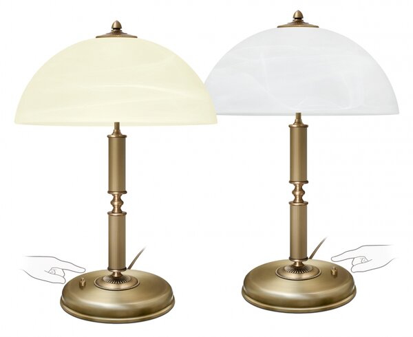 Złota lampa stołowa na komodę B-B2-P