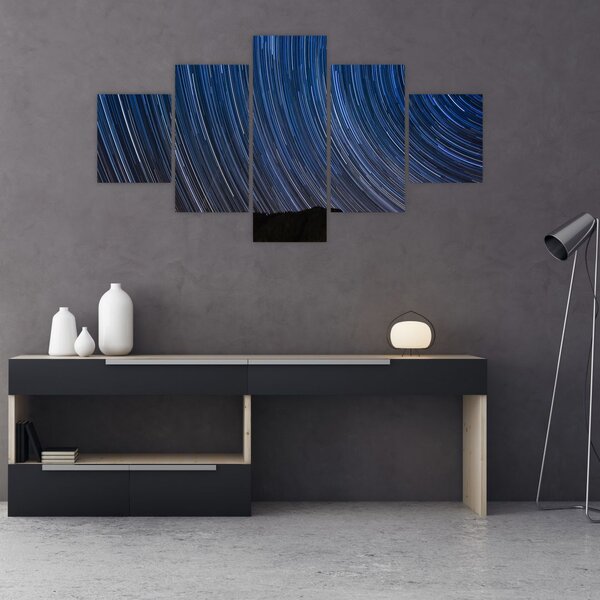 Obraz nocnych gwiazd i nieba (125x70 cm)