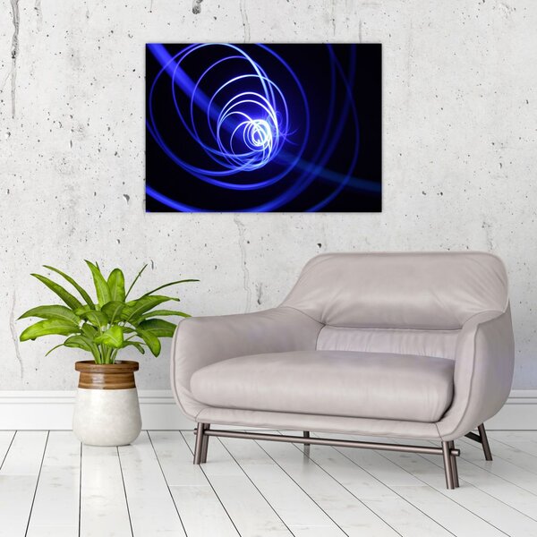 Obraz niebieskich spiral (70x50 cm)