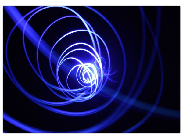 Obraz niebieskich spiral (70x50 cm)