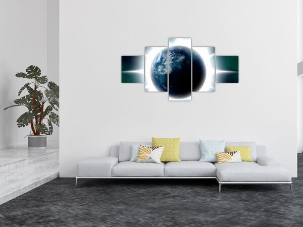 Obraz napromieniowanej planety (125x70 cm)