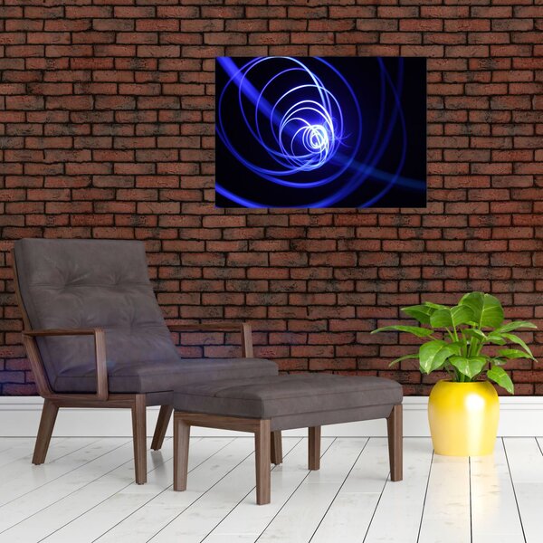 Obraz niebieskich spiral (70x50 cm)