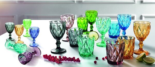 Zestaw 6 kieliszków Brandani Diamante Goblet, 250 ml