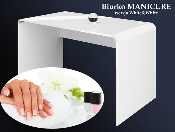 Biurko Manicure Hubertus White&White do gabinetów kosmetycznych